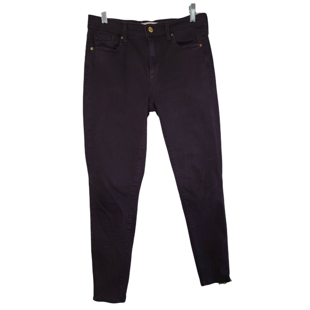 GAP 1969 True Skinny Jeans Womens 27R Deep Plum Wash Zipper Ankle Detail - Picture 1 of 6